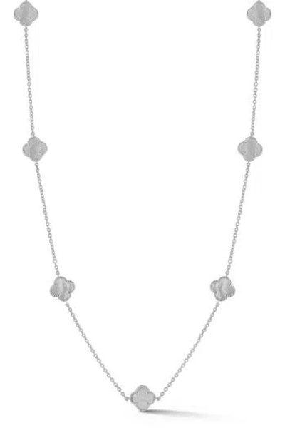 Chloe & Madison Chloe And Madison Mother-of-pearl Station Necklace In Silver