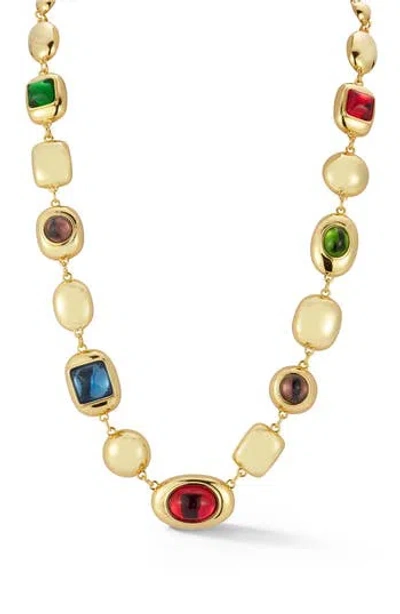 Chloe & Madison Chloe And Madison Multistone Necklace In Gold