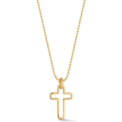 Chloe & Madison Chloe And Madison Open Cross Pendant Necklace In Gold
