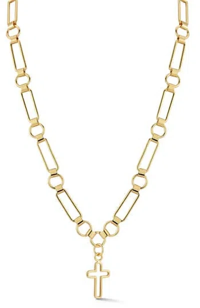 Chloe & Madison Chloe And Madison Open Cross Pendant Necklace In Gold
