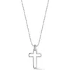 Chloe & Madison Chloe And Madison Open Cross Pendant Necklace In Silver
