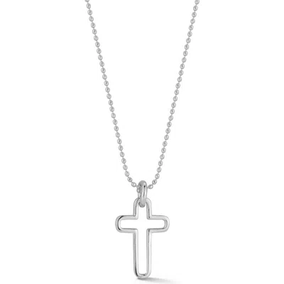 Chloe & Madison Chloe And Madison Open Cross Pendant Necklace In Silver