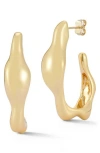 Chloe & Madison Chloe And Madison Organic Bold Hoop Earrings In Gold