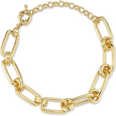 Chloe & Madison Chloe And Madison Oval Link Chain Bracelet In Gold