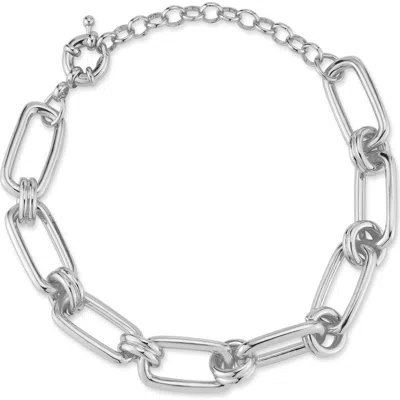 Chloe & Madison Chloe And Madison Oval Link Chain Bracelet In Metallic