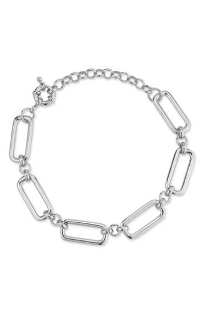 Chloe & Madison Chloe And Madison Oval Link Chain Bracelet In Metallic