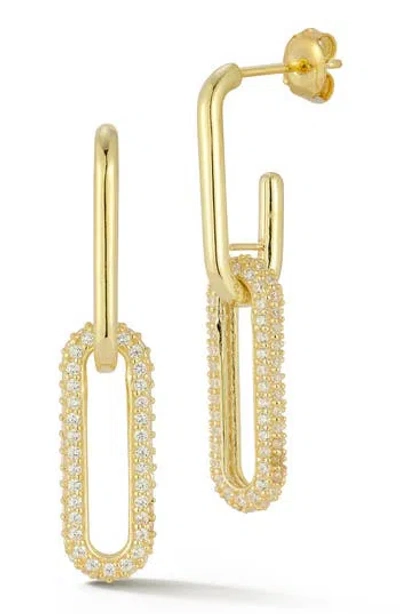 Chloe & Madison Chloe And Madison Oval Link Drop Earrings In Gold