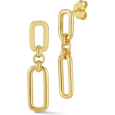 Chloe & Madison Chloe And Madison Oval Link Drop Earrings In Gold