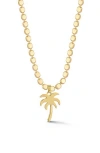 Chloe & Madison Chloe And Madison Palm Tree Pendant Necklace In Gold