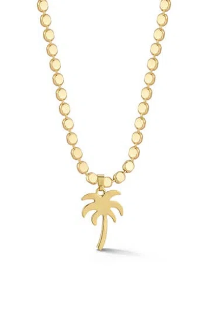 Chloe & Madison Chloe And Madison Palm Tree Pendant Necklace In Gold