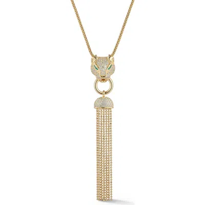 Chloe & Madison Chloe And Madison Panther Pendant Necklace In Gold