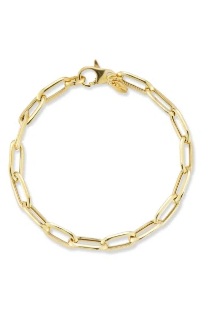 Chloe & Madison Paper Clip Chain Bracelet In Gold