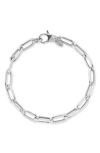 Chloe & Madison Paper Clip Chain Bracelet In Silver