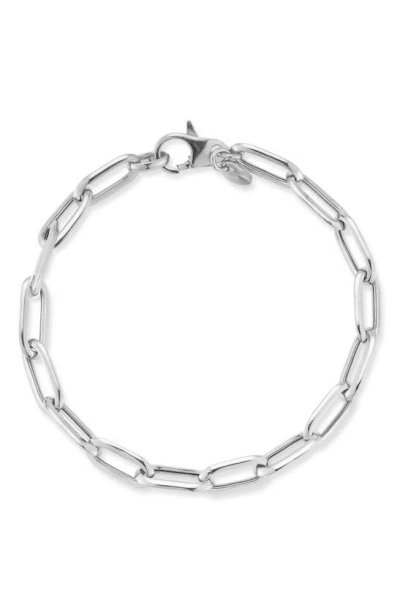 Chloe & Madison Paper Clip Chain Bracelet In Metallic