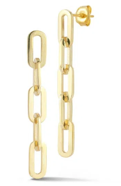 Chloe & Madison Chloe And Madison Paper Clip Link Drop Earrings In Gold