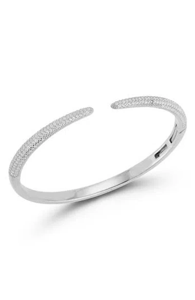 Chloe & Madison Chloe And Madison Pavé Bangle Bracelet In Silver