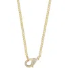 Chloe & Madison Chloe And Madison 14k Over Silver Cz Choker Necklace In Gold