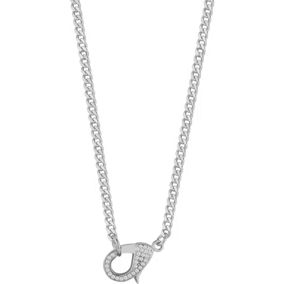 Chloe & Madison Chloe And Madison Silver Cz Choker Necklace