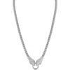 Chloe & Madison Chloe And Madison Pavé Cubic Zirconia Snake Pendant Necklace