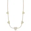 Chloe & Madison Chloe And Madison Pavé Cz Heart Station Chain Necklace In Gold