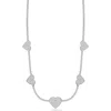 Chloe & Madison Chloe And Madison Pavé Cz Heart Station Chain Necklace In Silver