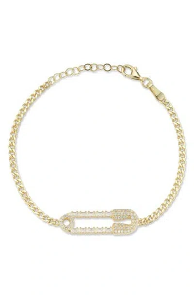 Chloe & Madison Chloe And Madison Pavé Pin Bracelet In Gold