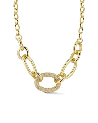 CHLOE & MADISON CHLOE AND MADISON PLATED CZ COLLAR NECKLACE
