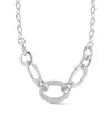 Chloe & Madison Chloe And Madison Plated Cz Collar Necklace
