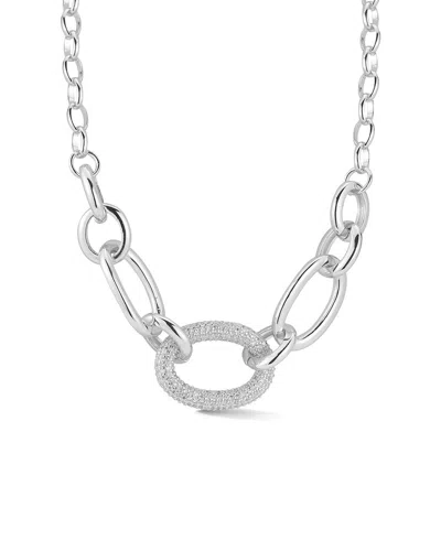 Chloe & Madison Chloe And Madison Plated Cz Collar Necklace