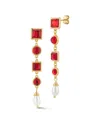 Chloe & Madison Chloe And Madison Plated Cz Drop Earrings In Gold