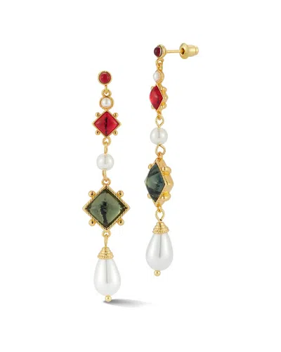 Chloe & Madison Chloe And Madison Plated Cz Drop Earrings
