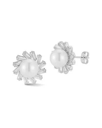 Chloe & Madison Chloe And Madison Plated Cz Earrings In Metallic