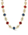 Chloe & Madison Chloe And Madison Plated Cz Gem Choker Necklace