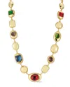 Chloe & Madison Chloe And Madison Plated Cz Gem Collar Necklace