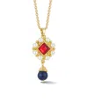 Chloe & Madison Chloe And Madison Plated Cz Gem Pendant Necklace In Gold