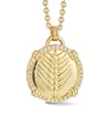 Chloe & Madison Chloe And Madison Plated Cz Medallion Pendant Necklace In Gold