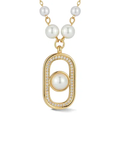 Chloe & Madison Chloe And Madison Plated Cz Necklace In Gold