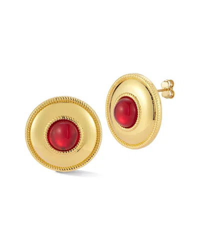 Chloe & Madison Chloe And Madison Plated Cz Statement Stud Earrings