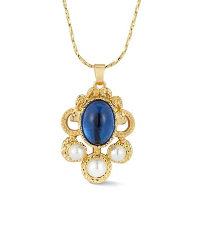 Chloe & Madison Chloe And Madison Plated Cz Vintage Gem Necklace