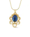 Chloe & Madison Chloe And Madison Plated Cz Vintage Gem Necklace