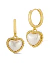 Chloe & Madison Chloe And Madison Plated Heart Earrings