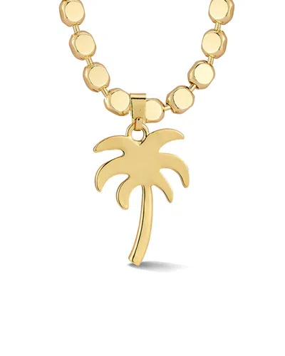 Chloe & Madison Chloe And Madison Plated Palm Tree Necklace In Gold