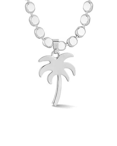 Chloe & Madison Chloe And Madison Plated Palm Tree Necklace In Metallic