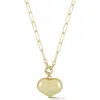 Chloe & Madison Chloe And Madison Puffy Heart Paperclip Chain Necklace In Gold