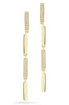 Chloe & Madison Chloe And Madison Rectangular Link Drop Earrings In Gold