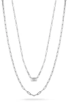 Chloe & Madison Chloe And Madison Rhodium Plate Sterling Silver Cubic Zirconia Pendant Necklace In Silver