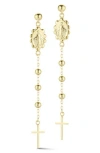 Chloe & Madison Chloe And Madison Rosary Chain Drop Earrings In Gold
