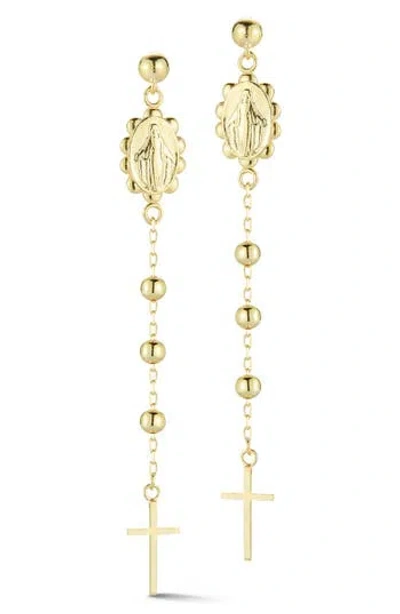 Chloe & Madison Chloe And Madison Rosary Chain Drop Earrings In Gold