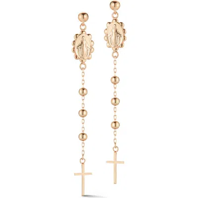 Chloe & Madison Chloe And Madison Rosary Drop Earrings In Gold