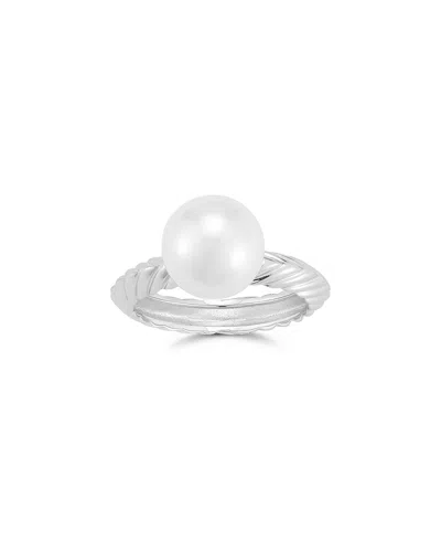 Chloe & Madison Chloe And Madison Silver 10mm Pearl Ring In Metallic